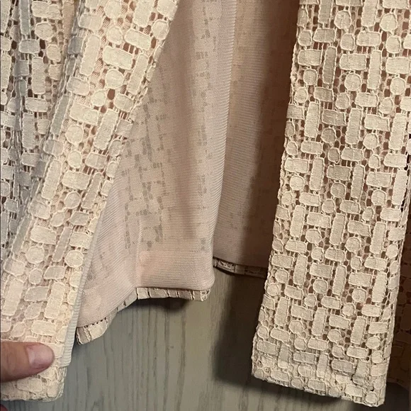 Joan Rivers Blush Textured Top with Ruffle Cuffs - Picture 5 of 11